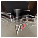 2 shoe shelf support,  3 piece white white metal