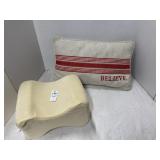 Decorative pillow and contour neck/knee pillow