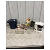 Lot of Collectible tins, pot, kitchen