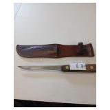 J.A. Henckels butcher knife with sheath
