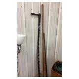 Vintage 2 Man Saw and Axe Handles