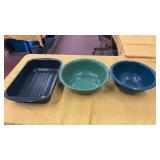 Three Old Wash Basins