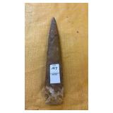 13 INCHES BIG FLINT NATIVE CRAFTED POINT