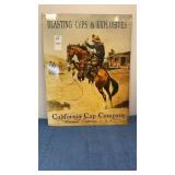 CA Cap company metal advertising sign