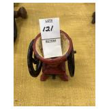 Antique Red Cast Iron Coffee Grinder