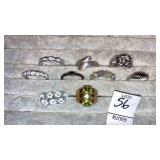 (9) vintage rings