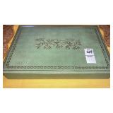 Vintage jewelry box w/ bead necklaces asst