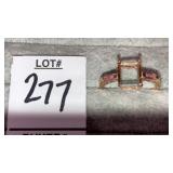 14k ring setting- baguettes but no center stone