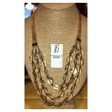 Baublebar faceted teardrop crystal bead & gold