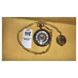 Presidential Seal pocketwatch w/ chain & John
