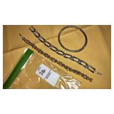 (3) vintage bracelets -1 is hinged bangle