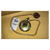 Von Hattlery pocketwatch w/ chain & Sacagawea