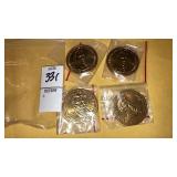 (4) bronze medallions 1971 50th anniv natl