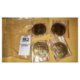 (4) bronze medallions 1971 50th anniv natl