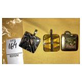 (3)modern art pendants