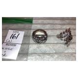 18kHGE & sterling rings