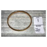 14k gold hinged bangle bracelet