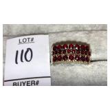 (14k) 585 red gem ring