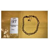 14k three-strand bracelet w/ safety chain &