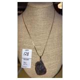 14KT  Italy chain with raw amethyst pendant