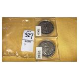 (2) numbered  1971 silver Stephen T Mather Natl