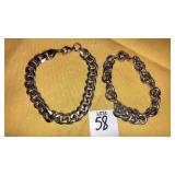 (2) chunky chain bracelets