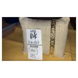 (14k) 585 gold Greek key bracelet