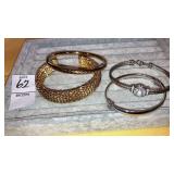 925 sterling hinged bangle, stainless steel &