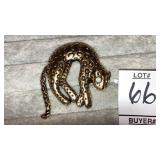 Rhinestone eyes Leopard pin brooch w/ articulated