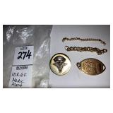 10k gf medic alert bracelet as-is, practical