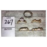 Vintage fashion rings- solitaire is CZ