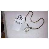 Catholic medal on sterling USA bracelet