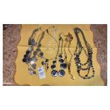 Vintage necklaces -crystal, multi-strand asst