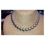 Vintage Trifari choker necklace with velvet box