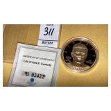 Life of John F Kennedy American Mint round
