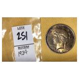 1924 peace silver dollar