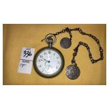 Elgin pocket watch w/ chain & fob