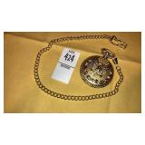 Goldtone American Eagle pocket watch