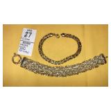 (2) Silver Bracelets (smaller marked 925 Turkey)