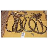 Vintage fashion necklaces chokers goldtone beads