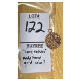 Antique Altered 1800s gold coin?  ï¿½Love token ï¿½