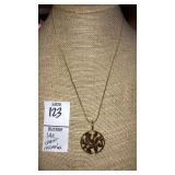 14k pendant in 14k chain w/ magnetic clasp