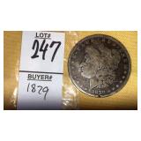 1879 Morgan silver dollar