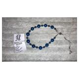 Honora blue- colored Pearl bracelet 925 Italy