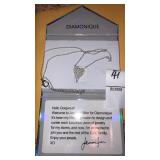 Diamonique CZ 925 sterling Heart necklace