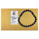 Honora blue- colored pearl tennis bracelet 925