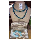 Honora blue-colored Pearl necklace 925 sterling