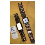 Perennial Abalone band watch w MOP face, Guess