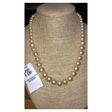 Old knotted pearls w- sterling clasp