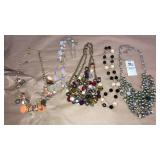 (5) vintage bauble necklaces